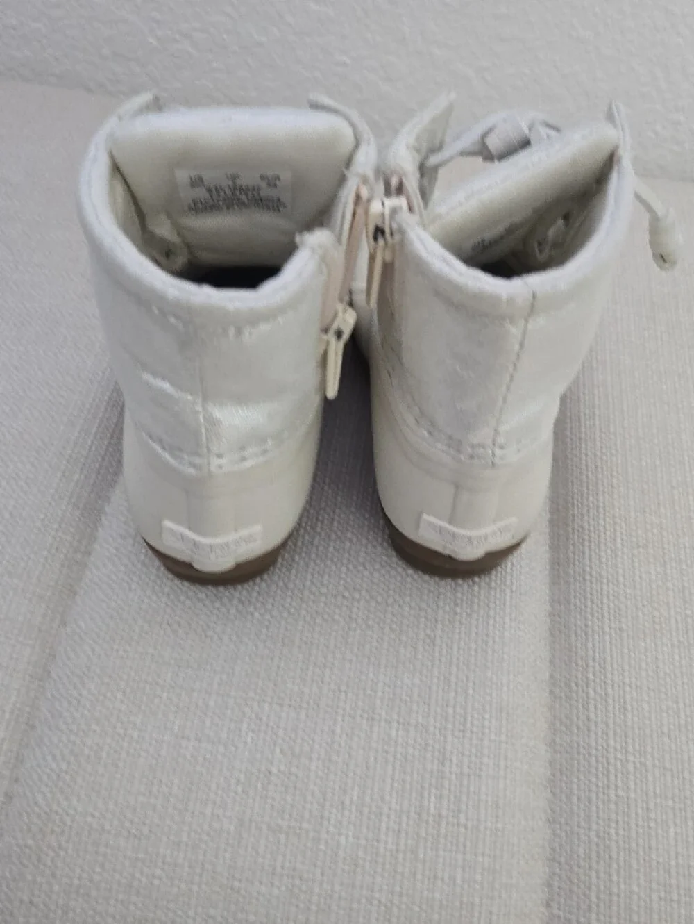 Sperry Kids Cream White Waterproof Duck Boots